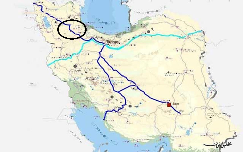 کوریدور جاده ابریشم رد شده از زنجان