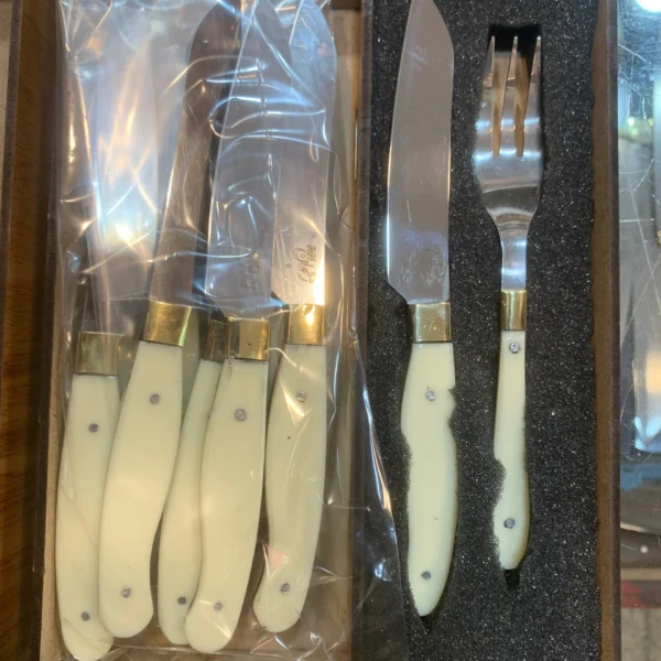 سرویس کار چنگال ۶جفت زنجان مدل B201 |‌ خرید صنایع دستی زنجان به قیمت کارگاهی |‌ تولیدی چاقو سالار